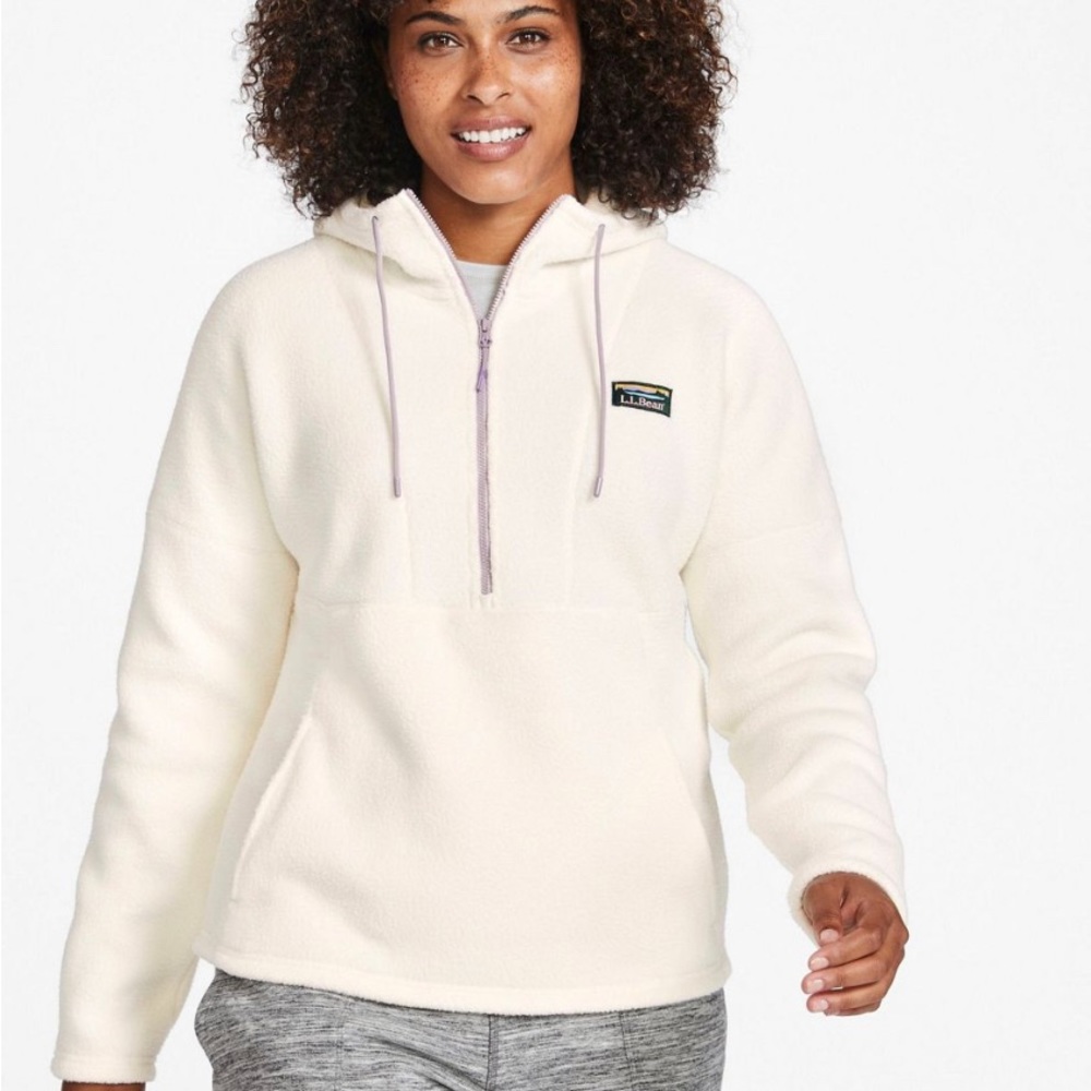 L.L. Bean Katharine Fleece Half-Zip Hoodie size S